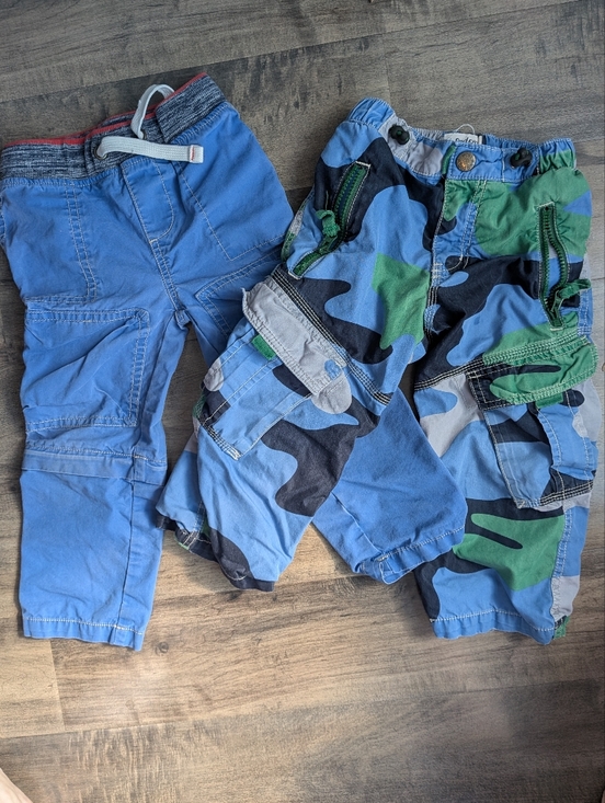 Mini Boden Other - Mini Boden Boys 3Y Bundle: Jersey Lined Camo Cargoes & Zip-Off Convertible Pants